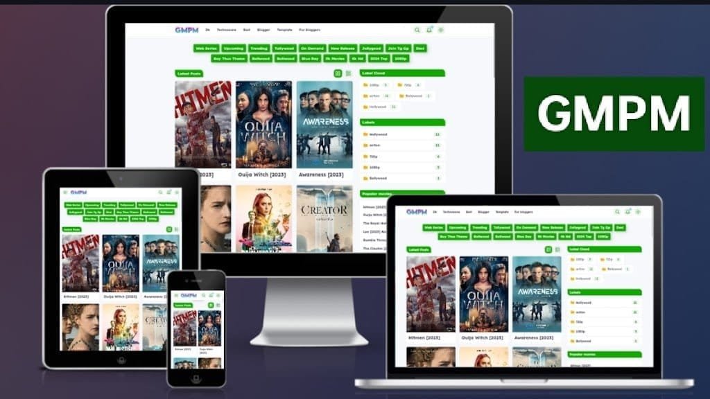 Gila material movie blogger theme