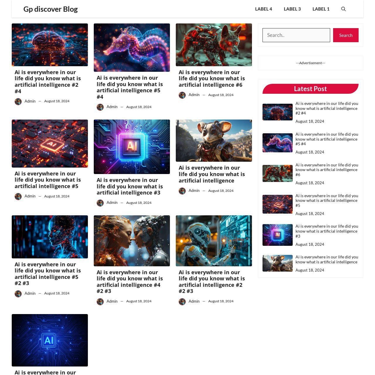 Gp discover WordPress theme