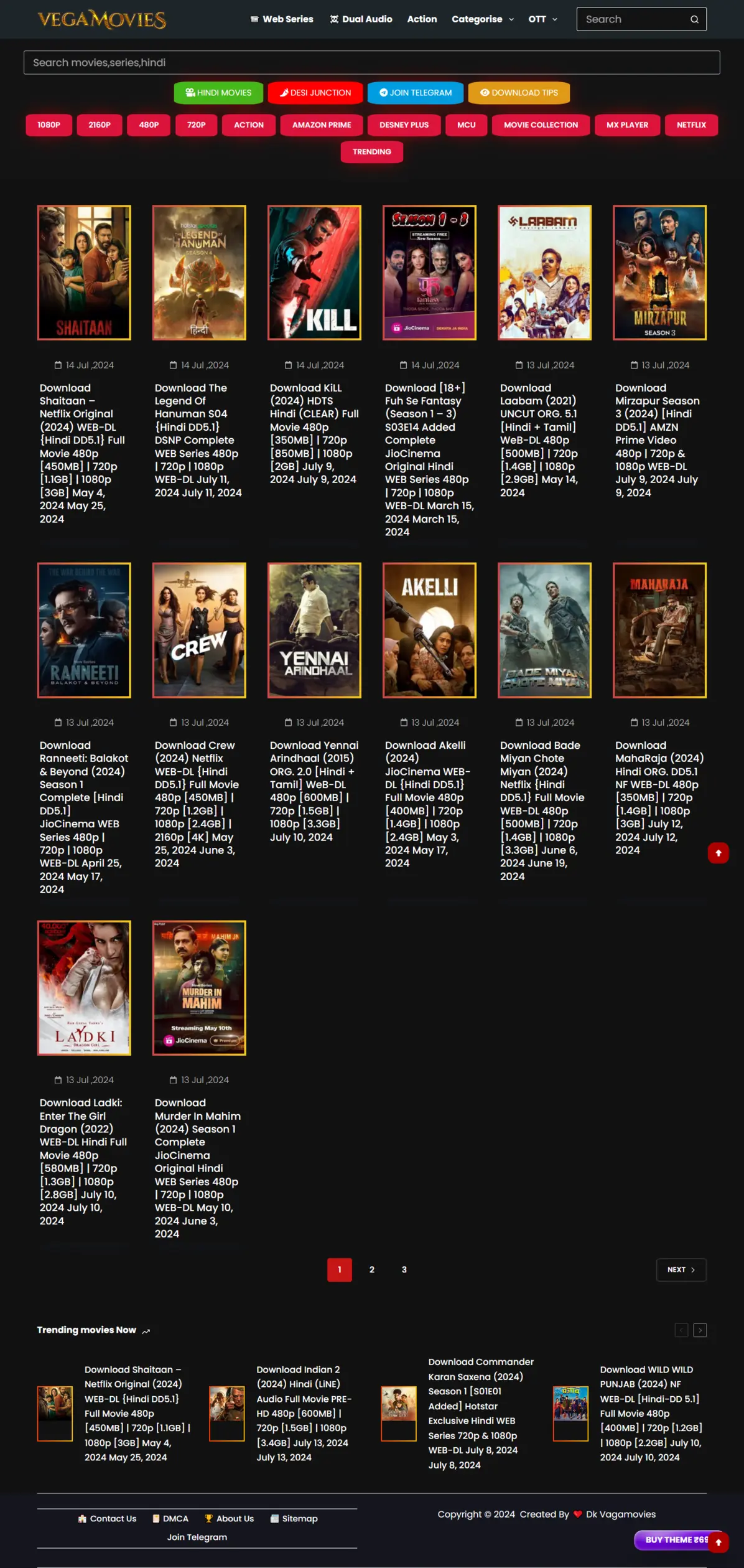 vegamovies clone wp theme vega full