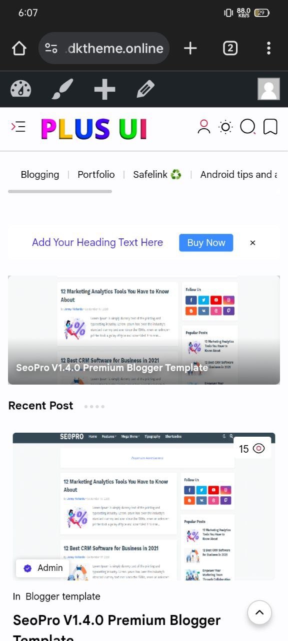 plus ui home mobile Plus Ui Wordpress Theme