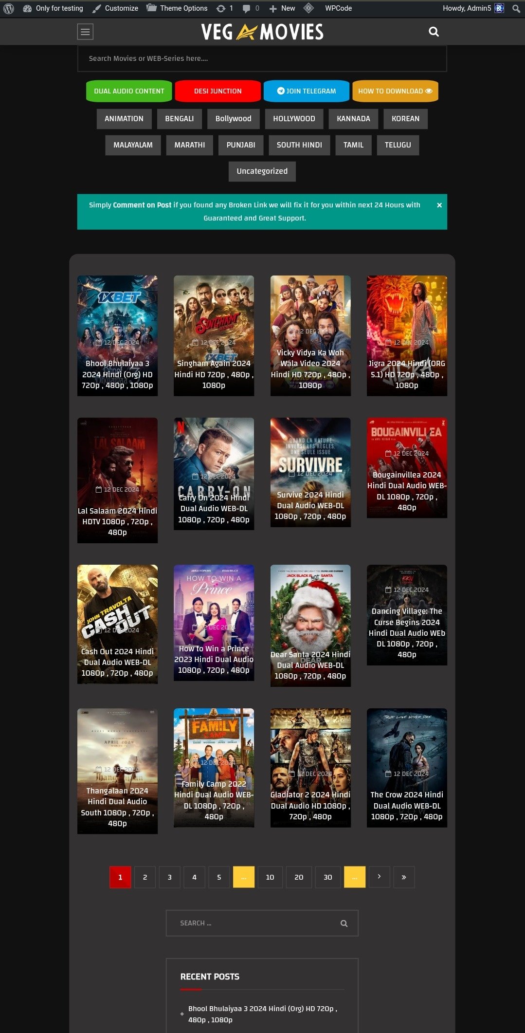 VegaMovies WordPress Theme [ORIGINAL]