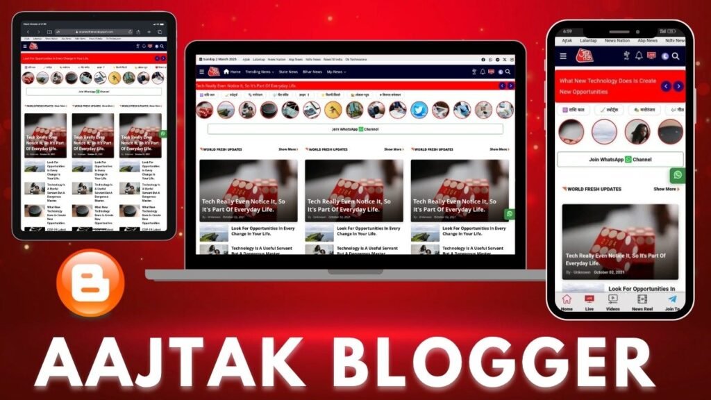 Aajtak inspired  blogger template