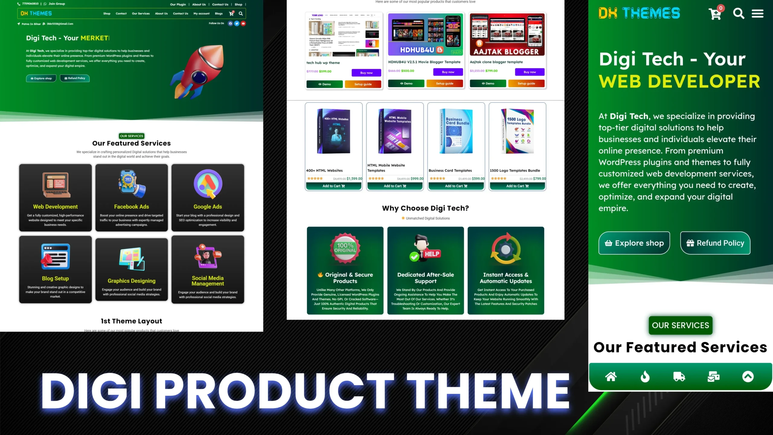 Digital Product selling wordpress Theme - digital tech