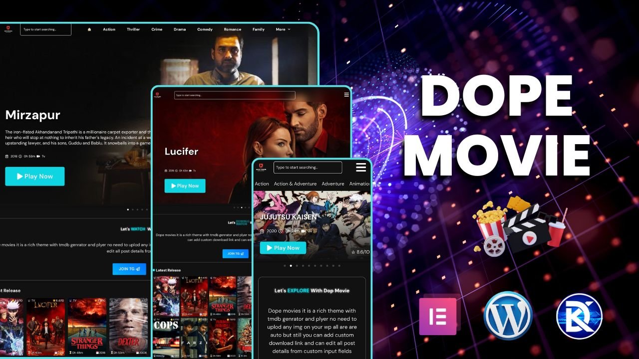Dope Movie WordPress Theme – A Dope Movie WordPress Theme