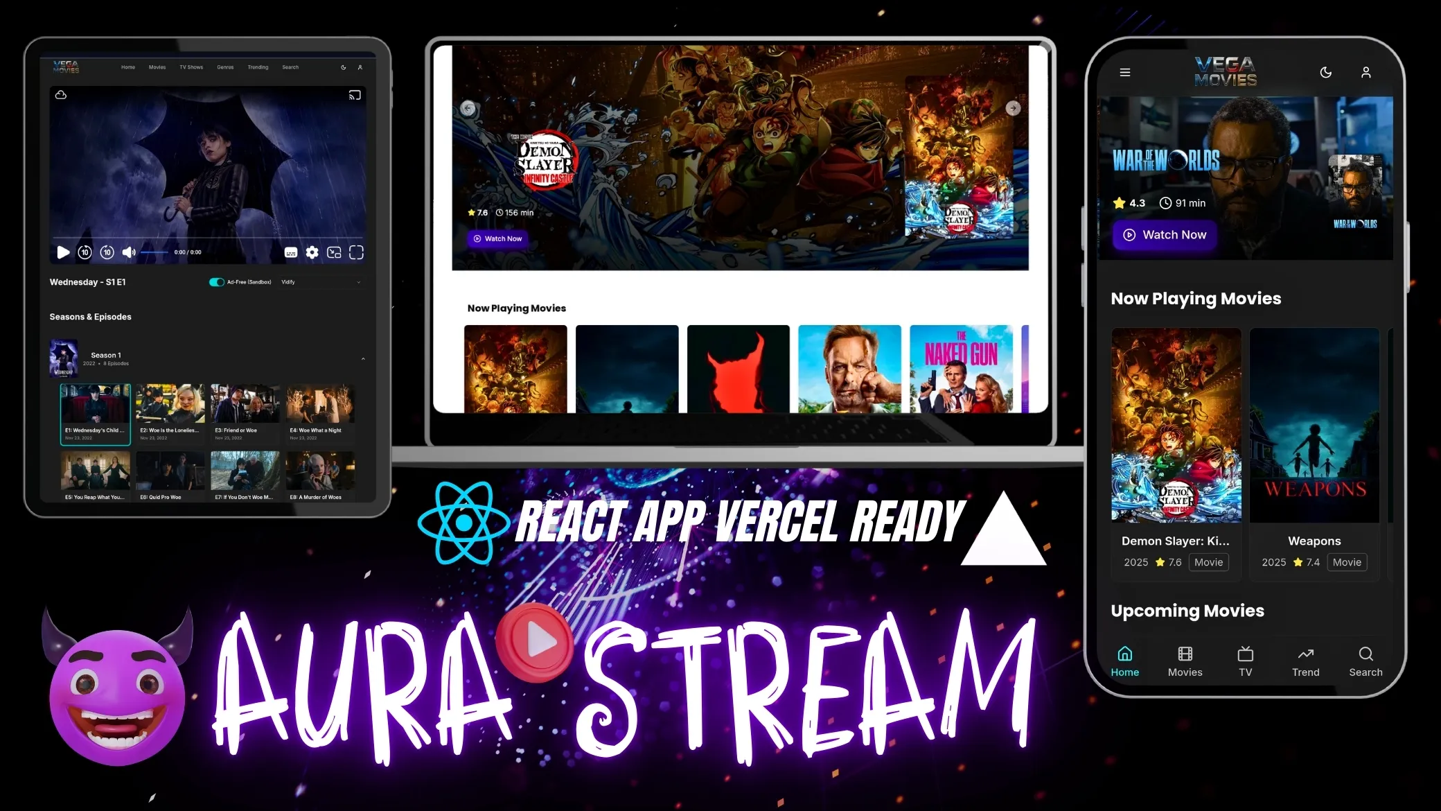 Aura Stream Vercel React Script Aura Stream Vercel React Script extended version 2.0 updated