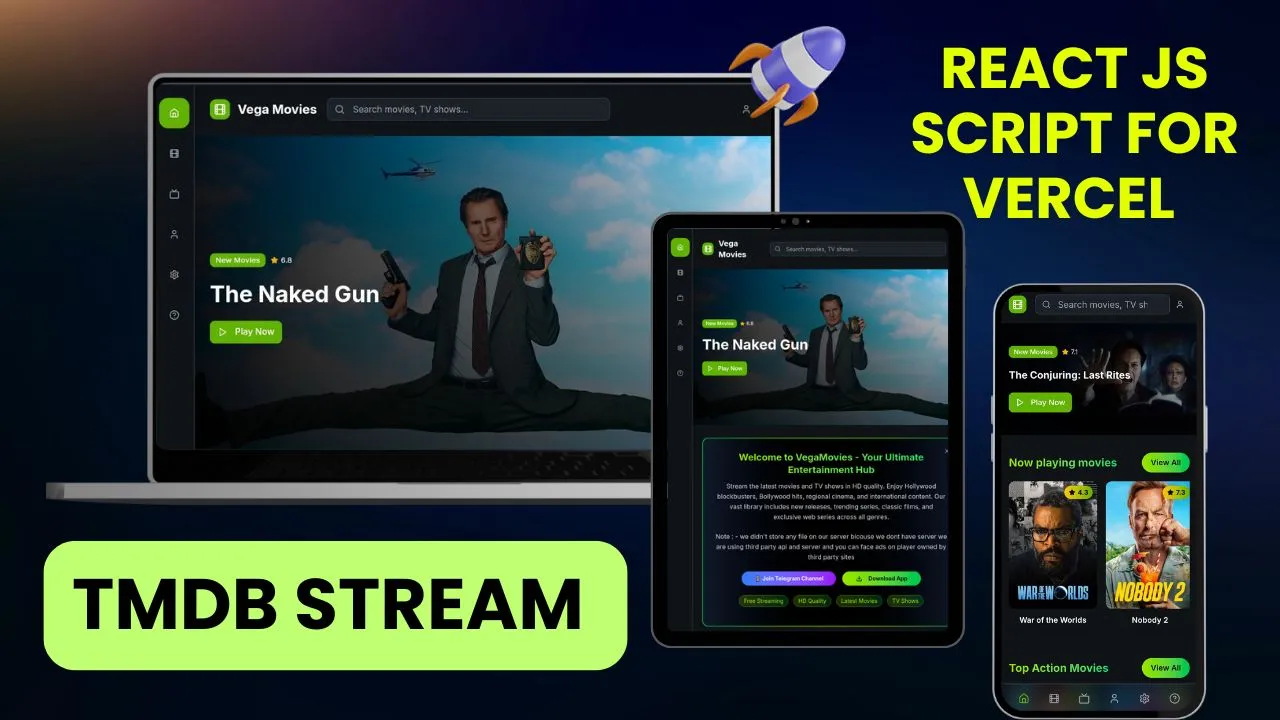 TMDB Auto Embed Streaming Script (React JS) TMDB Auto Embed Streaming Script (React JS)