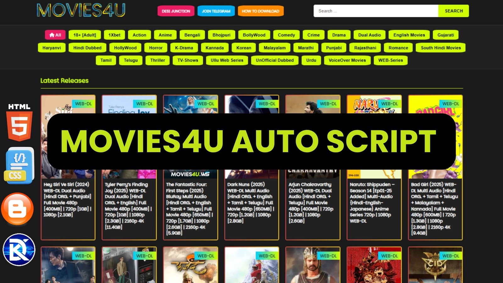 Movies4u auto script Movies4u Auto blogging Script for Blogger