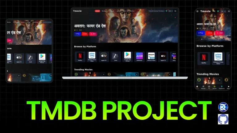 TMDB Zone streming project a complete movie site with tmdb api