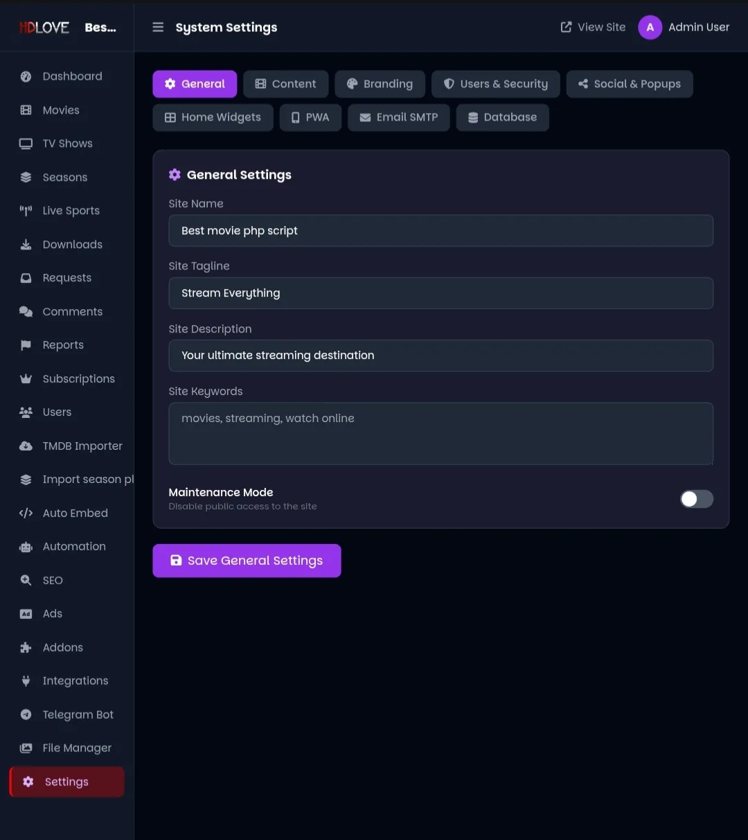 Best movie php script A feature rich Movie platform