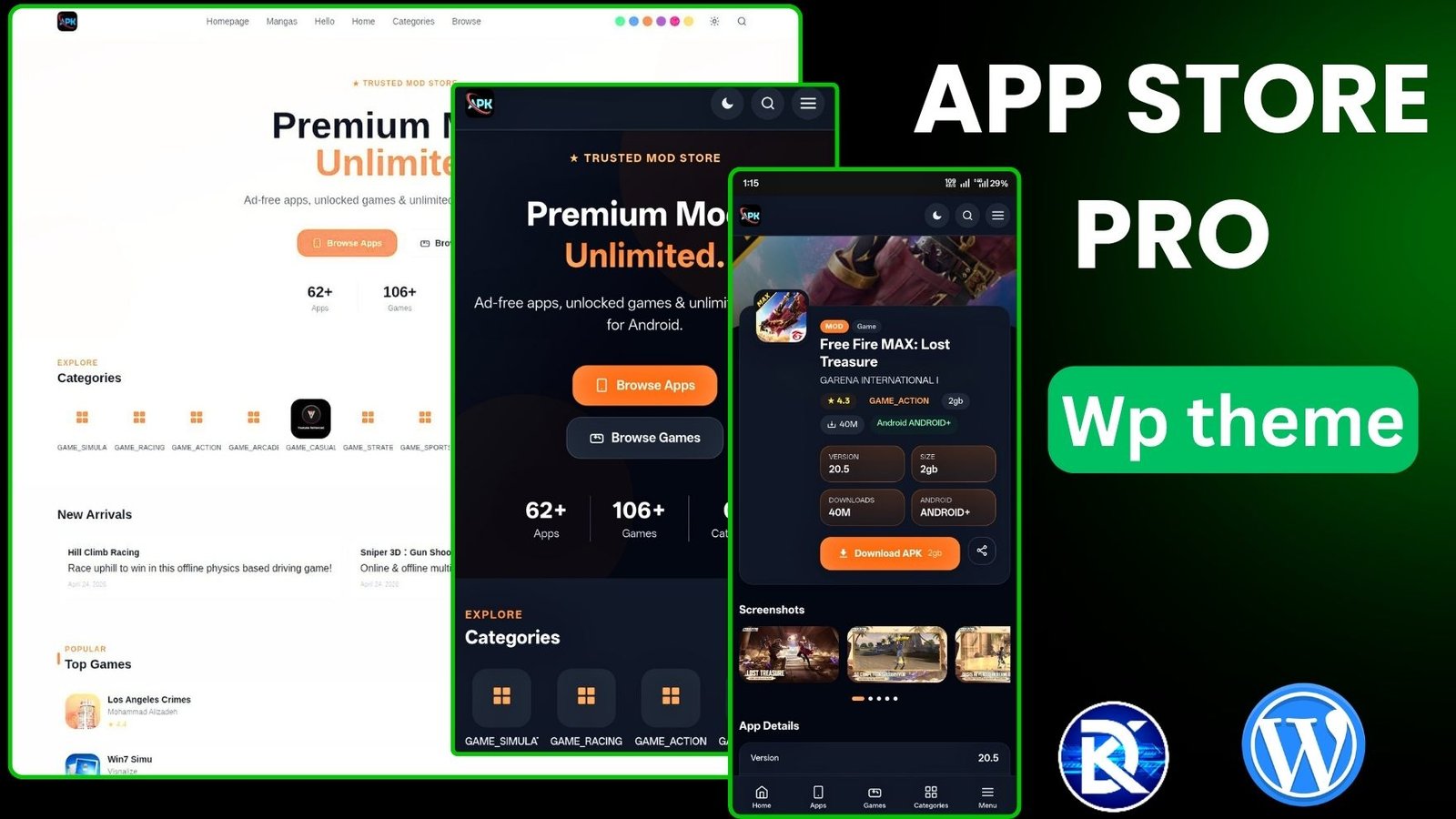 App Store Pro: Premium MOD APK App‑store Theme for WordPress