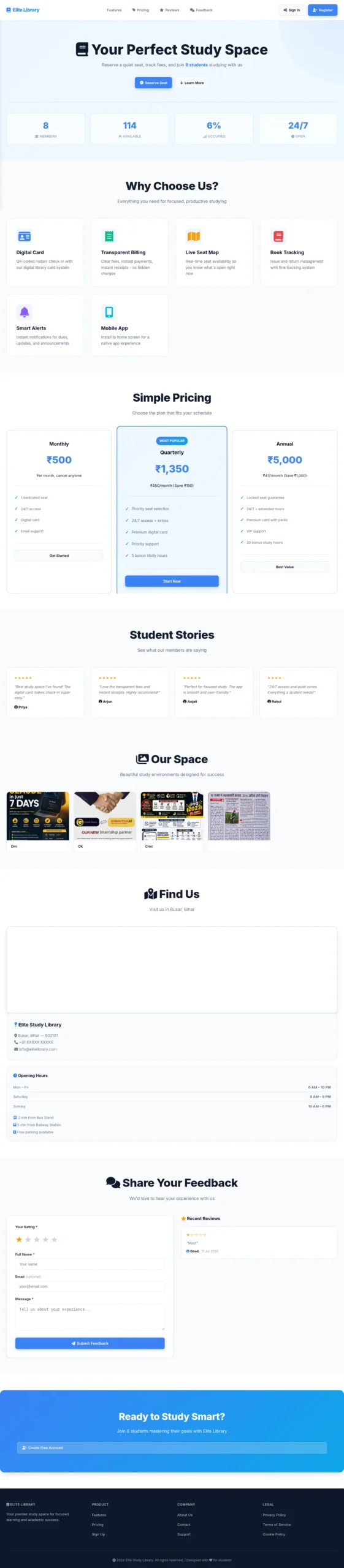 Library Management PHP Script with Seat Map, Fee Tracking, ID cards etc