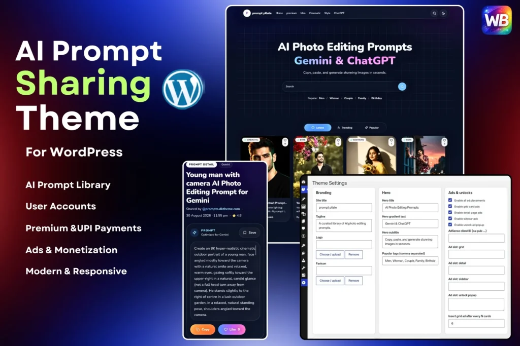PromptPalette — Build a Powerful AI Prompt Sharing Website on WordPress