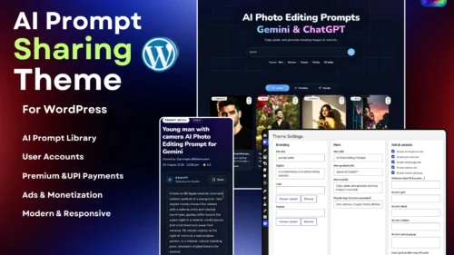 prompt plllate wp theme PromptPalette — Build a Powerful AI Prompt Sharing Website on WordPress