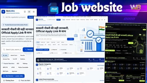 AI Prompt Sarkari Naukri Portal (GovLinks) — Complete Government Job Website Solution